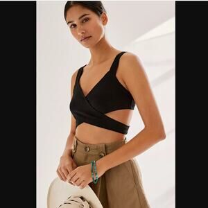 NWT Anthropologie Maeve Strappy Cut-Out Bra Top - Large